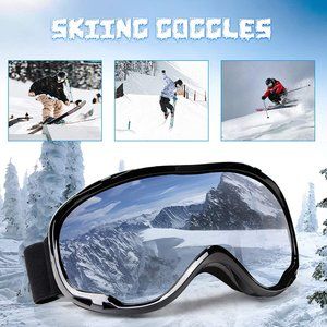 Ski Snowmobile Goggles OTG Snow Anti Fog 100% UV 400 for Men, Women Youth Sports